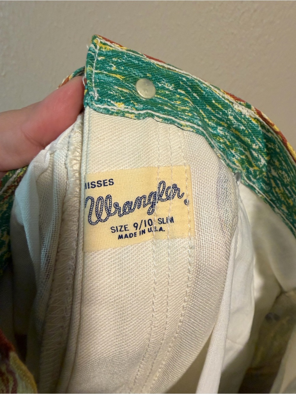 Wrangler Jeans Vintage 1960 Adam and Eve Size 9/10 Rare Find Creation Dinosaurs - Picture 10 of 13